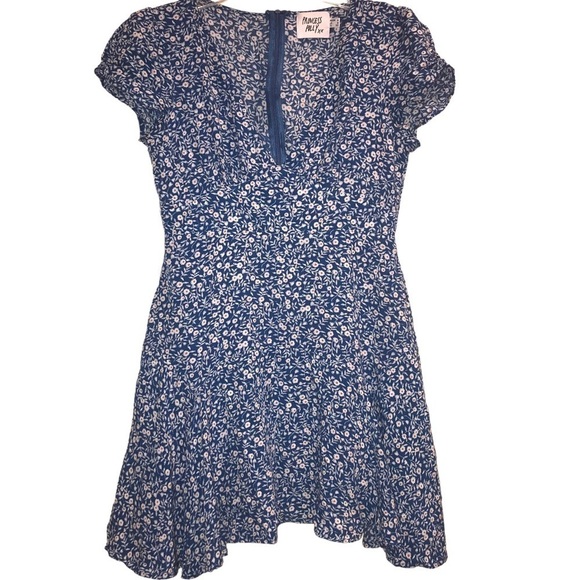 Princess Polly The Sting Blue Floral Mini Dress Young Ladies size 0 - Picture 1 of 5